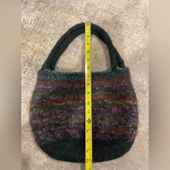 Fuzzy Boho Tote Bag Purse Satchel Medium Sized Bohemian Hippie Minimalist - Picture 6 of 8